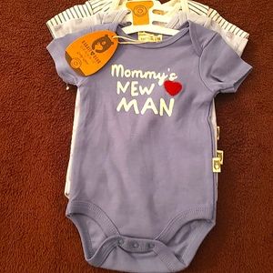 Rabbit + Bear 3 pc Onesie Set